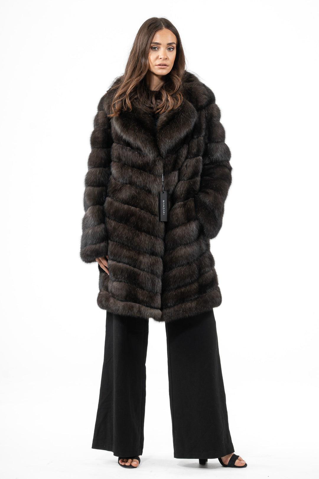 Manzari Carbonio Russian sable fur coat for a timeless look