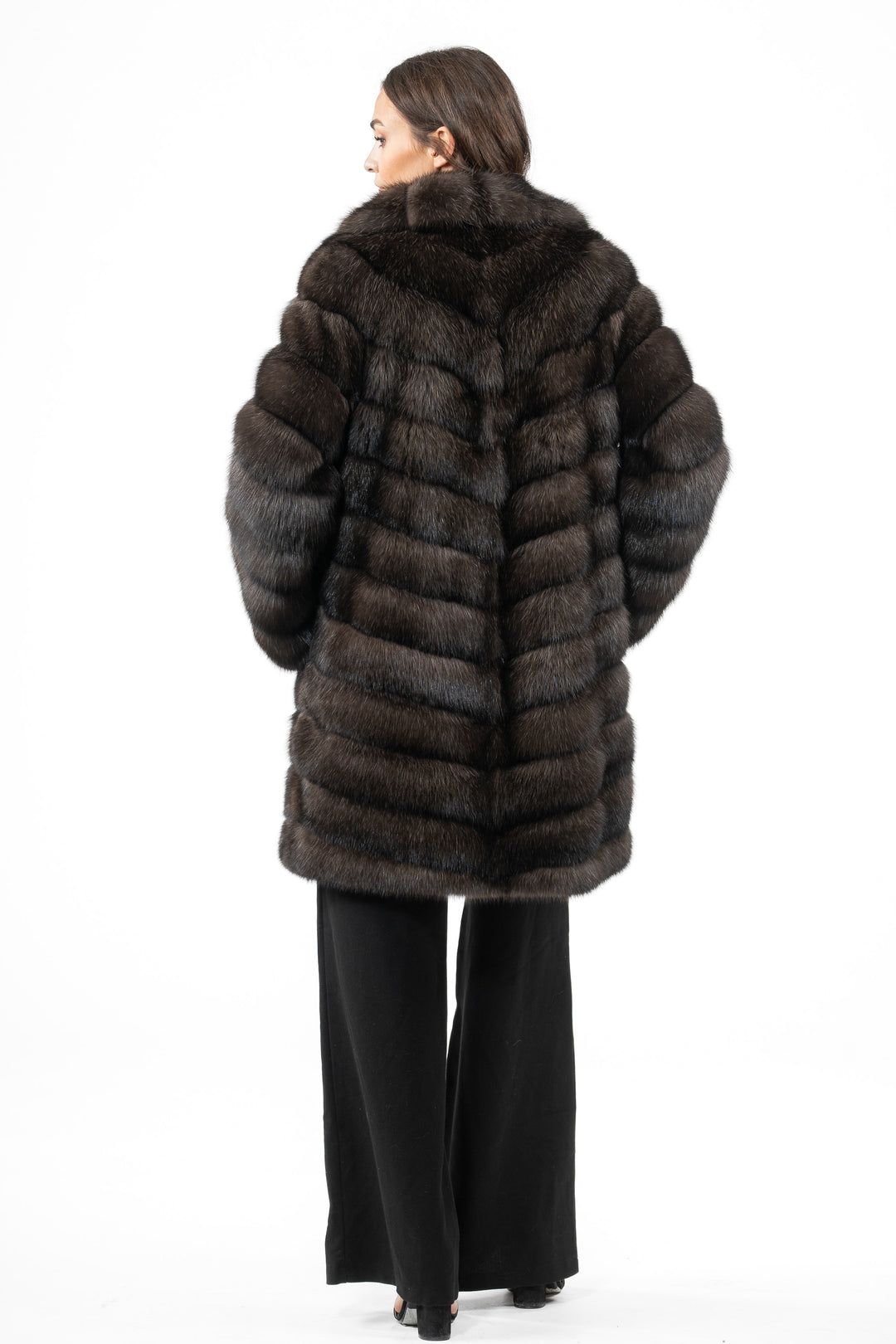Sophisticated Carbonio Russian sable fur coat for special occasions