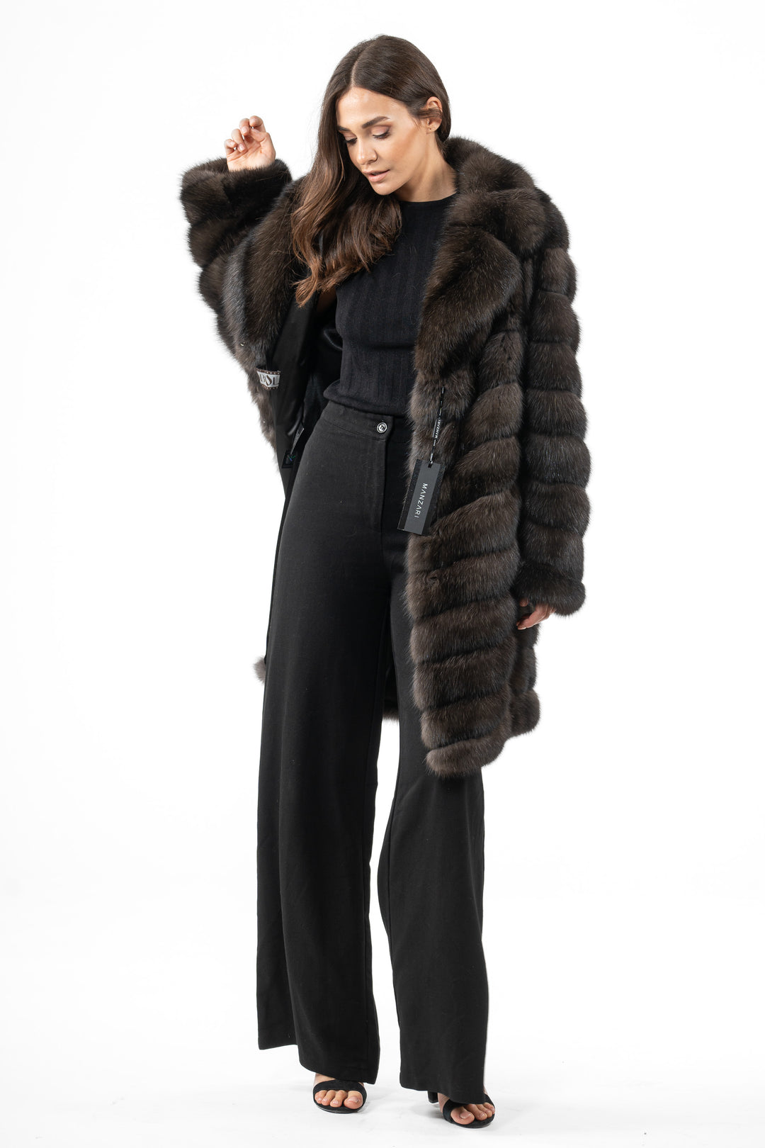Carbonio Russian sable fur coat by manzari for a bold statement
