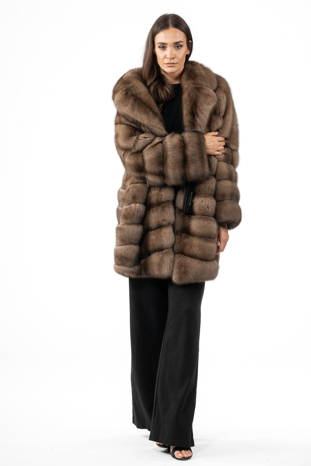 Elegant Lavander Russian sable fur coat by manzari