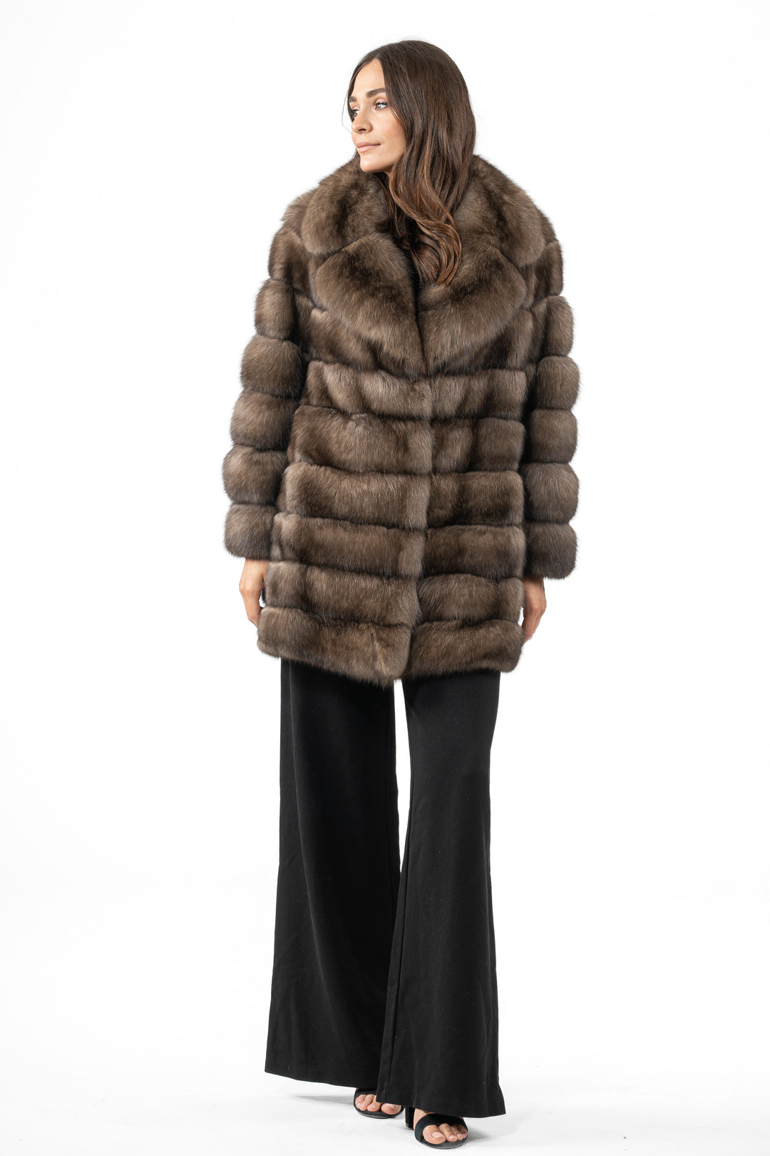 Exclusive Platinum Russian sable fur coat by manzari