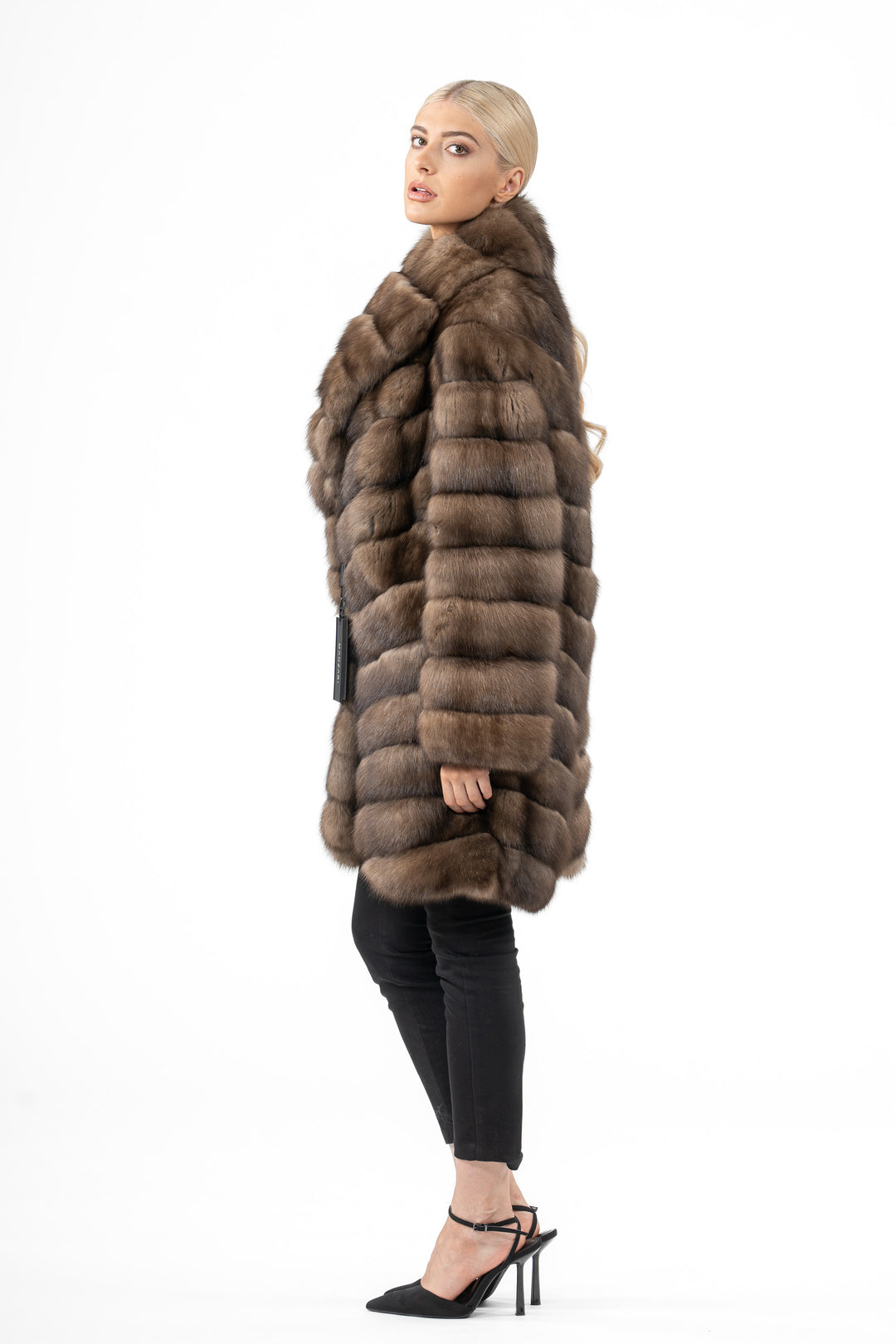 Manzari Platinum Russian sable fur coat for a timeless look