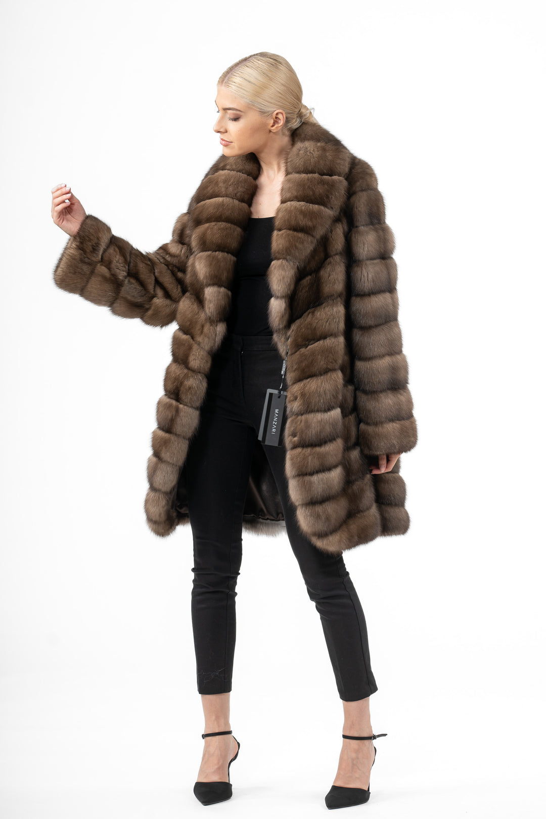 High-quality Platinum Russian sable fur coat for luxury lovers