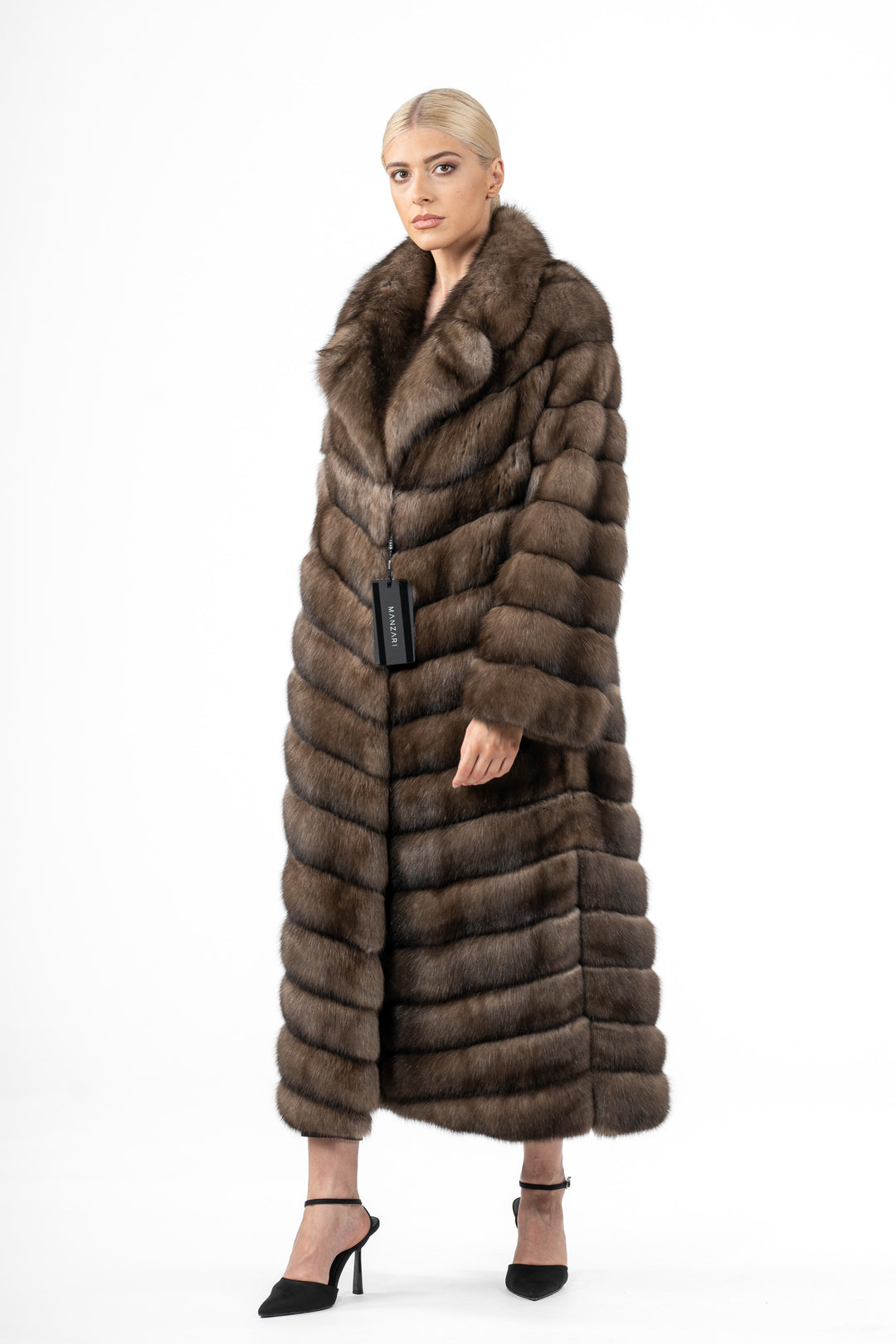 High-quality Platinum Russian sable fur coat for luxury lovers