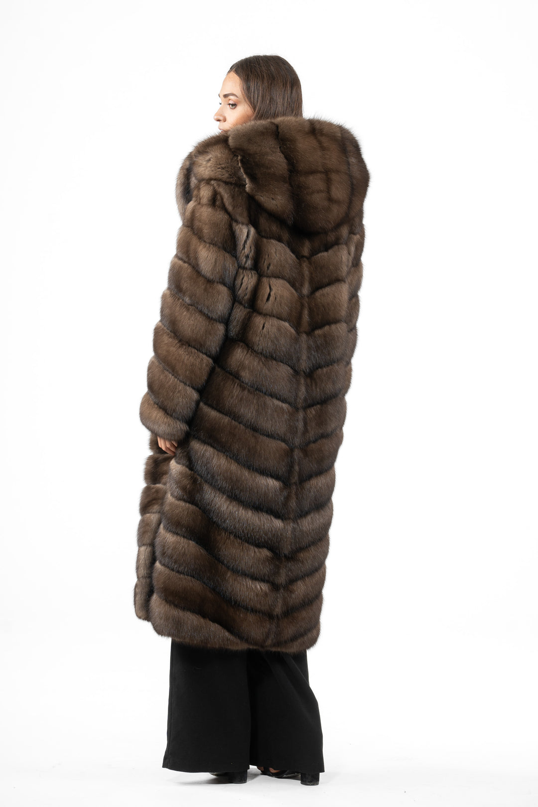 High-quality Platinum Russian sable fur coat for luxury lovers