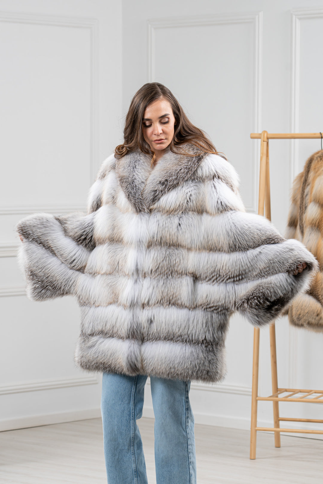 Fawn Light Fox Fur Short Jacket - Women&