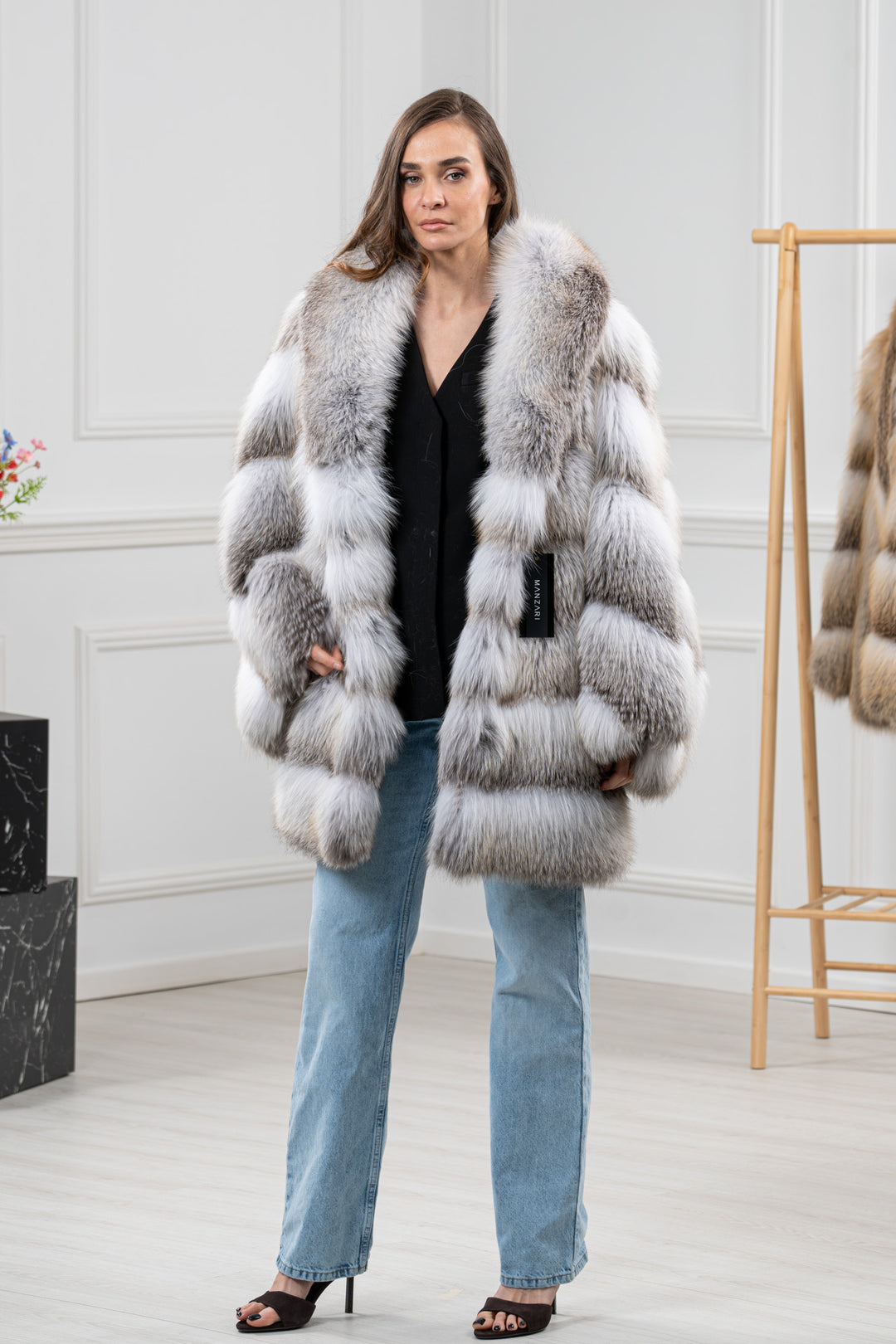 Fawn Light Fox Fur Short Jacket - Women&
