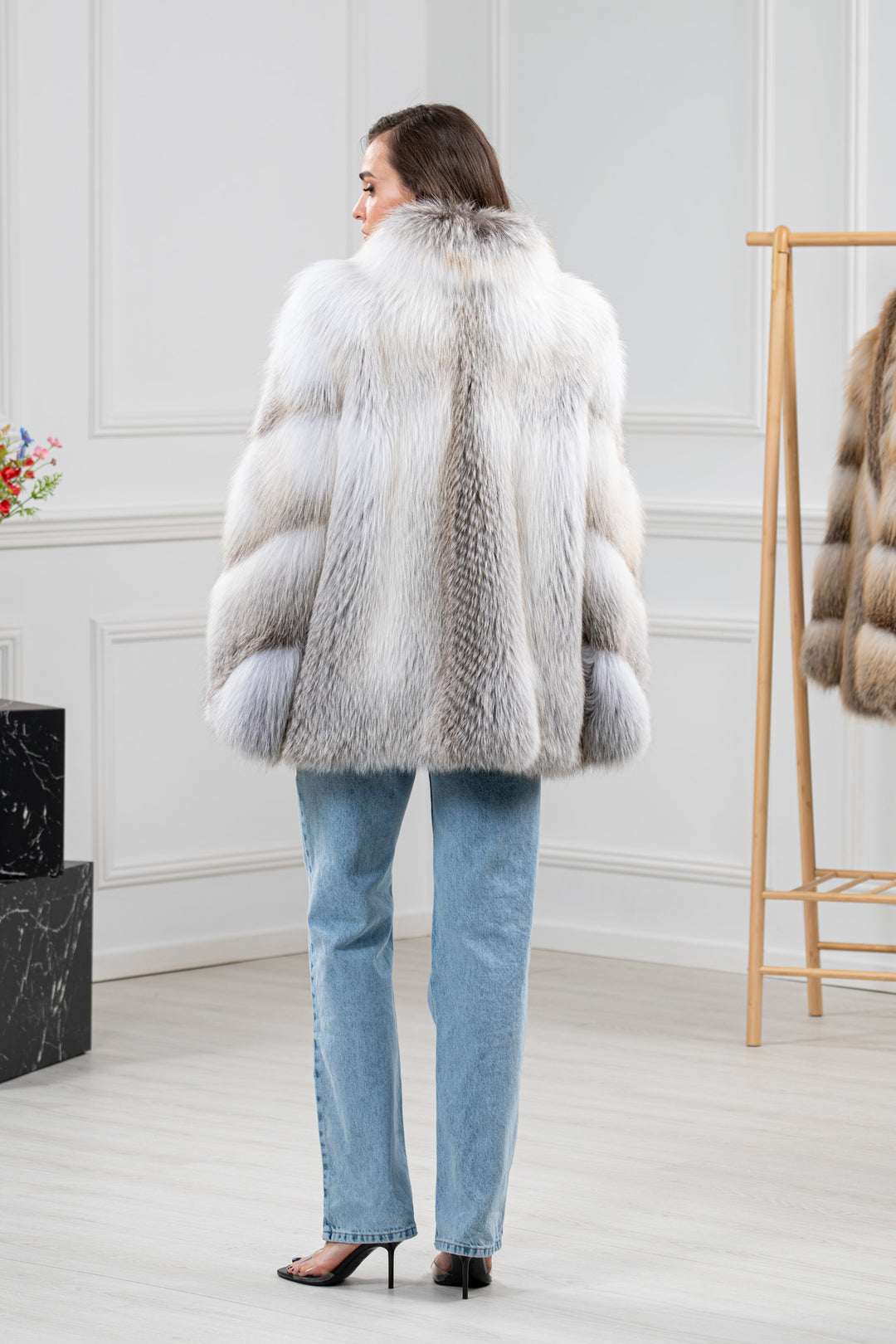 Fawn Light Fox Fur Short Jacket - Women&