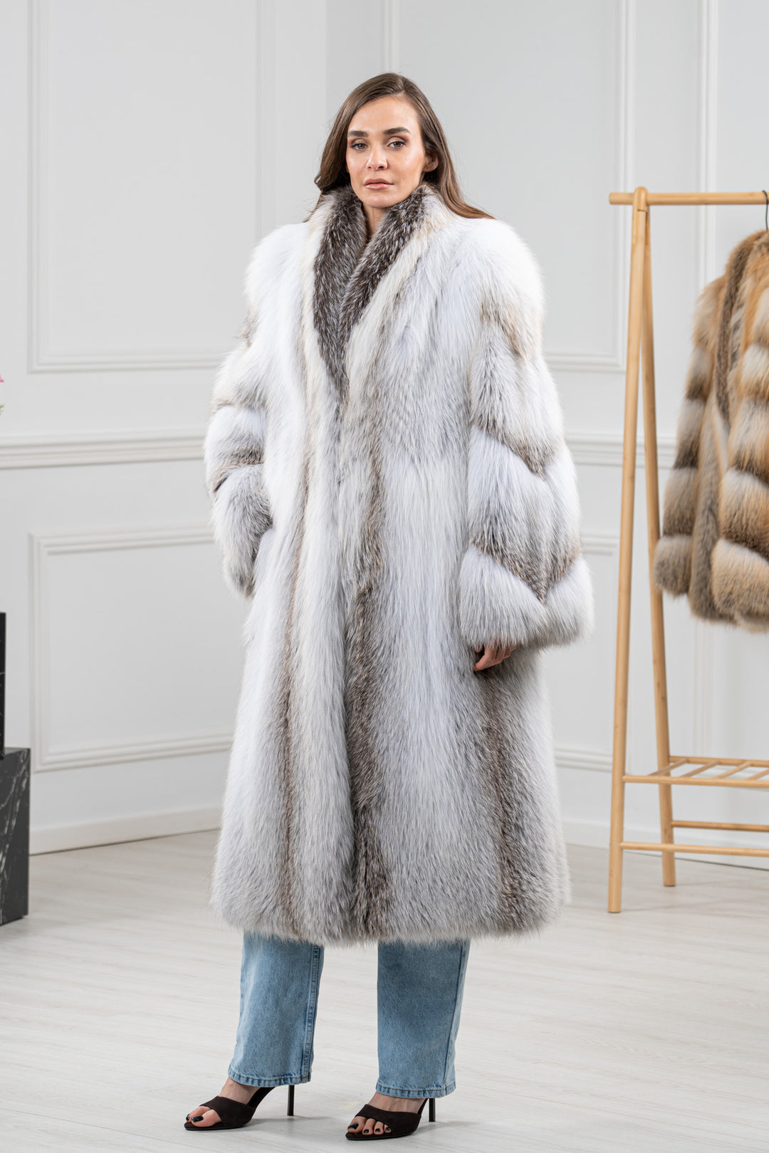 Fawn Light Fox Fur Coat - Women&