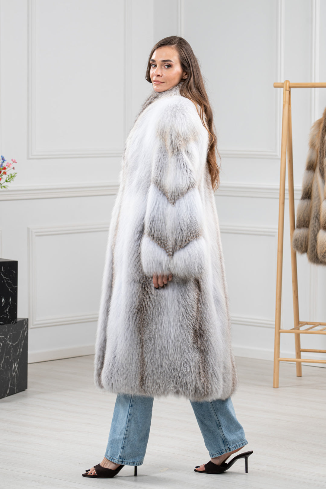 Fawn Light Fox Fur Coat - Women&