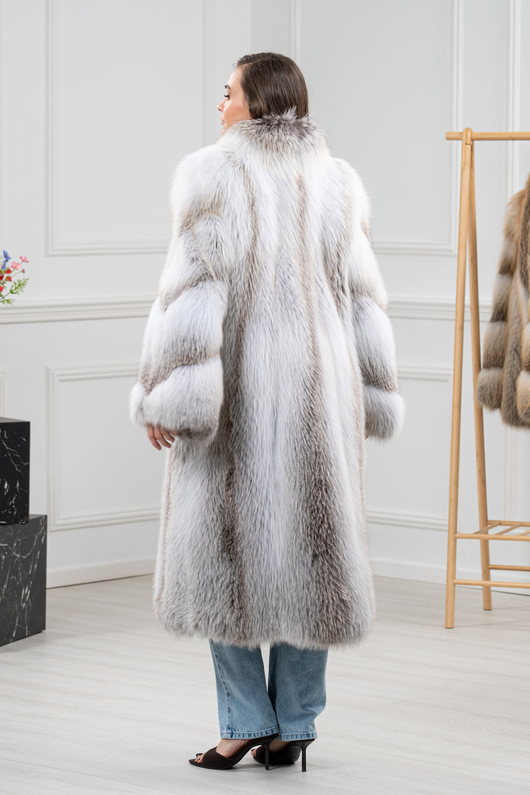 Fawn Light Fox Fur Coat - Women&