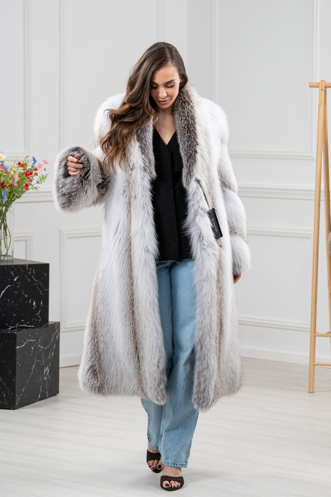 Fawn Light Fox Fur Coat - Women&