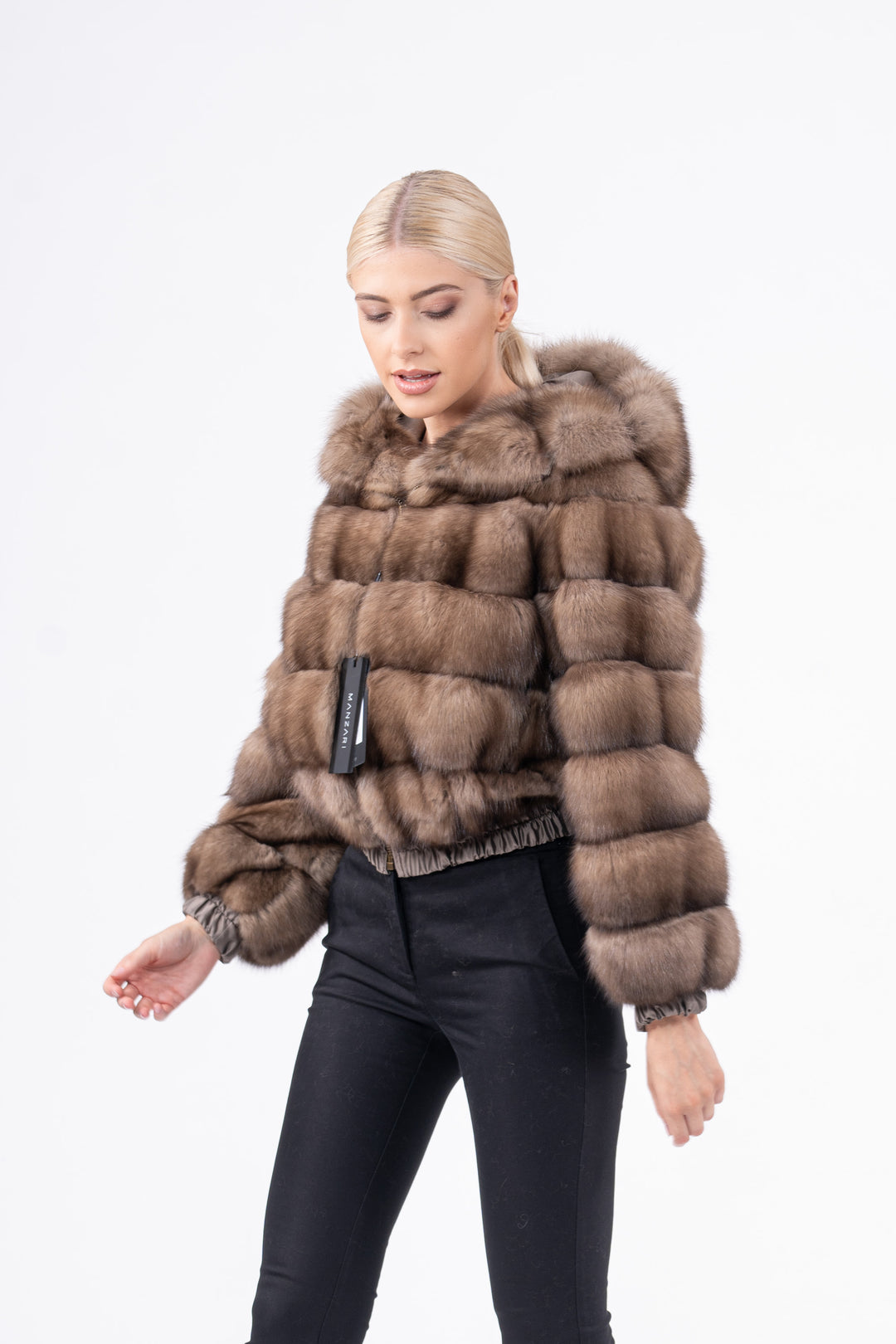 Lavander Russian sable fur coat by manzari for a bold statement