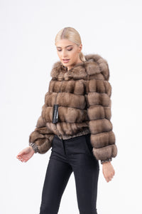 Lavander Russian sable fur coat by manzari for a bold statement