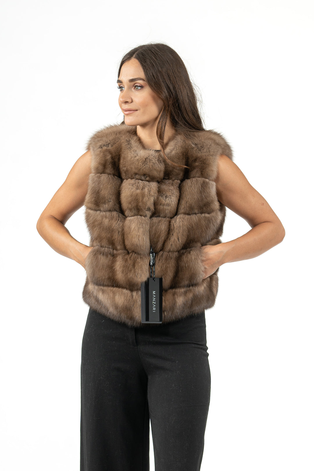 Lavander Russian sable fur coat by manzari for a bold statement