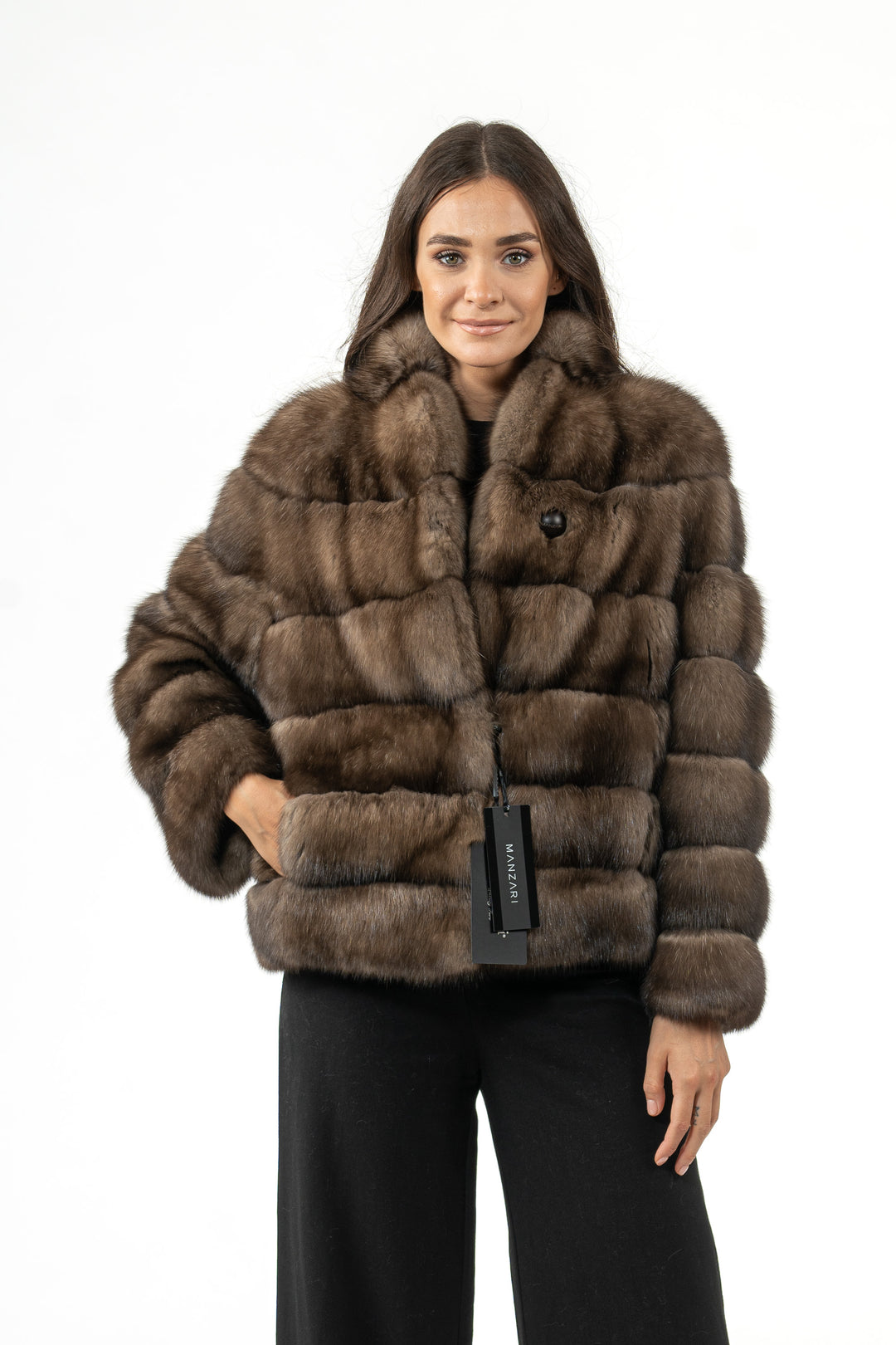 Platinum Russian sable fur coat by manzari for a bold statement
