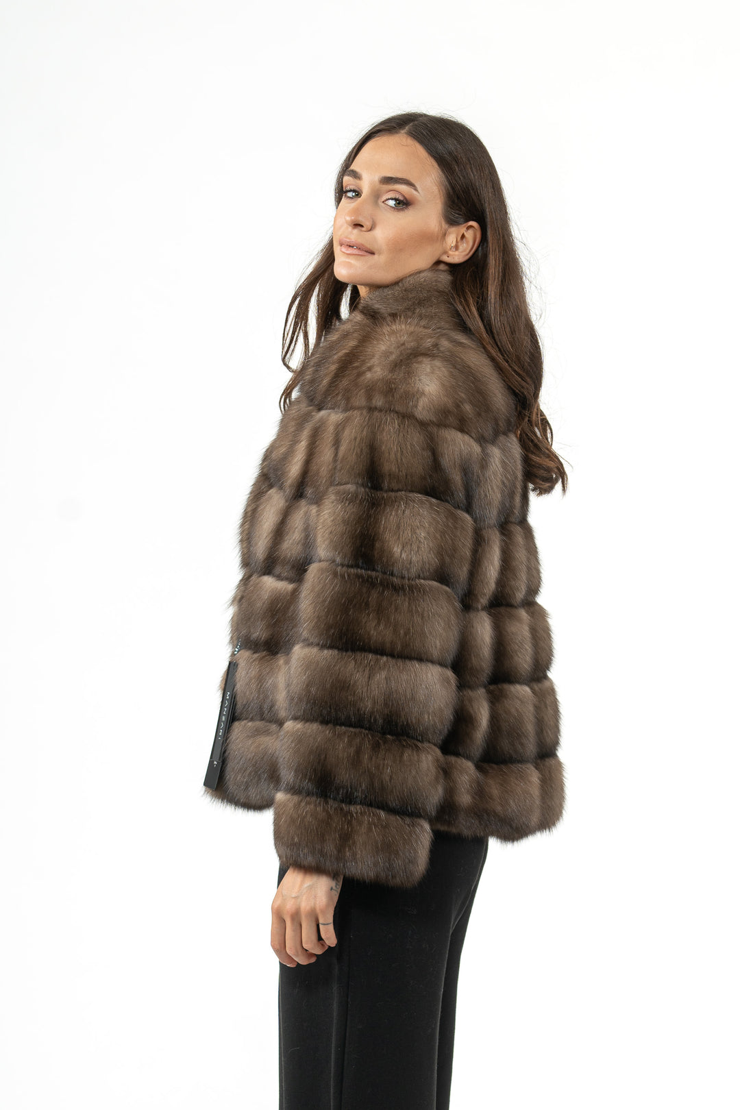 Manzari Platinum Russian sable fur coat for a timeless look