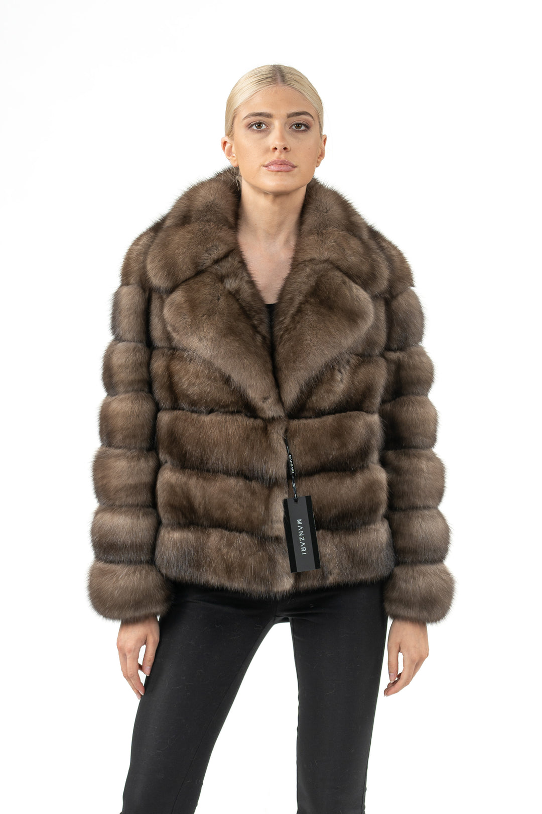 Exclusive Platinum Russian sable fur coat by manzari