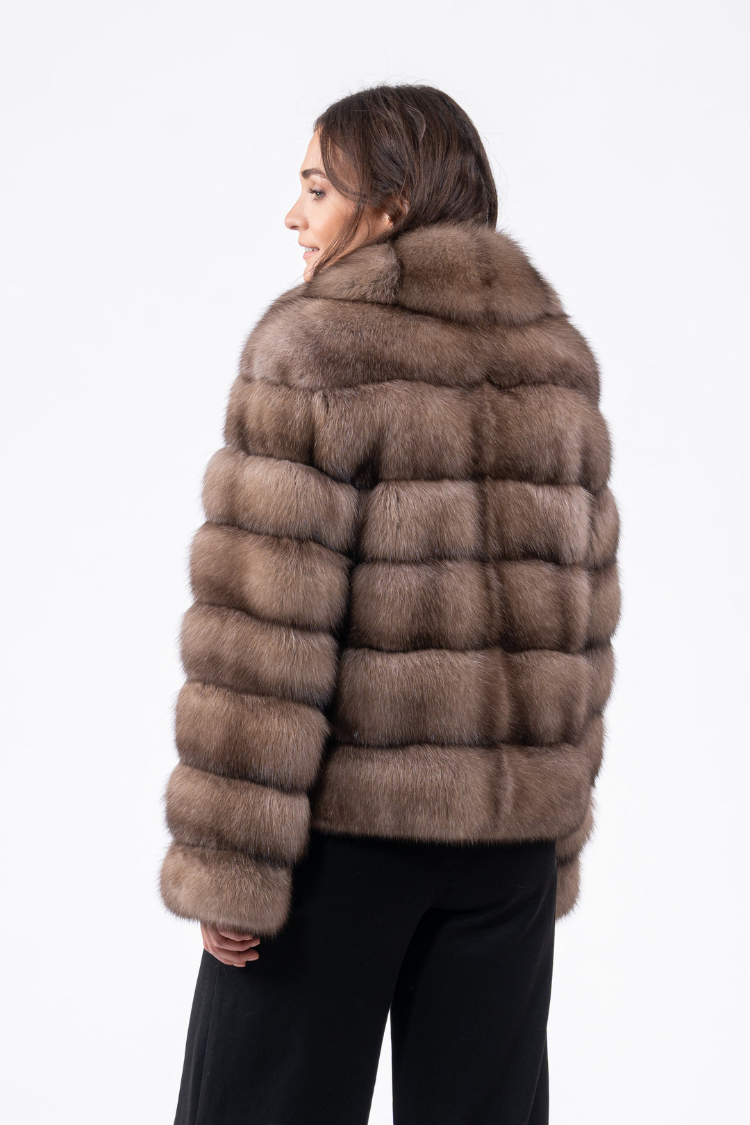 High-quality Gun Metal Russian sable fur coat for luxury lovers