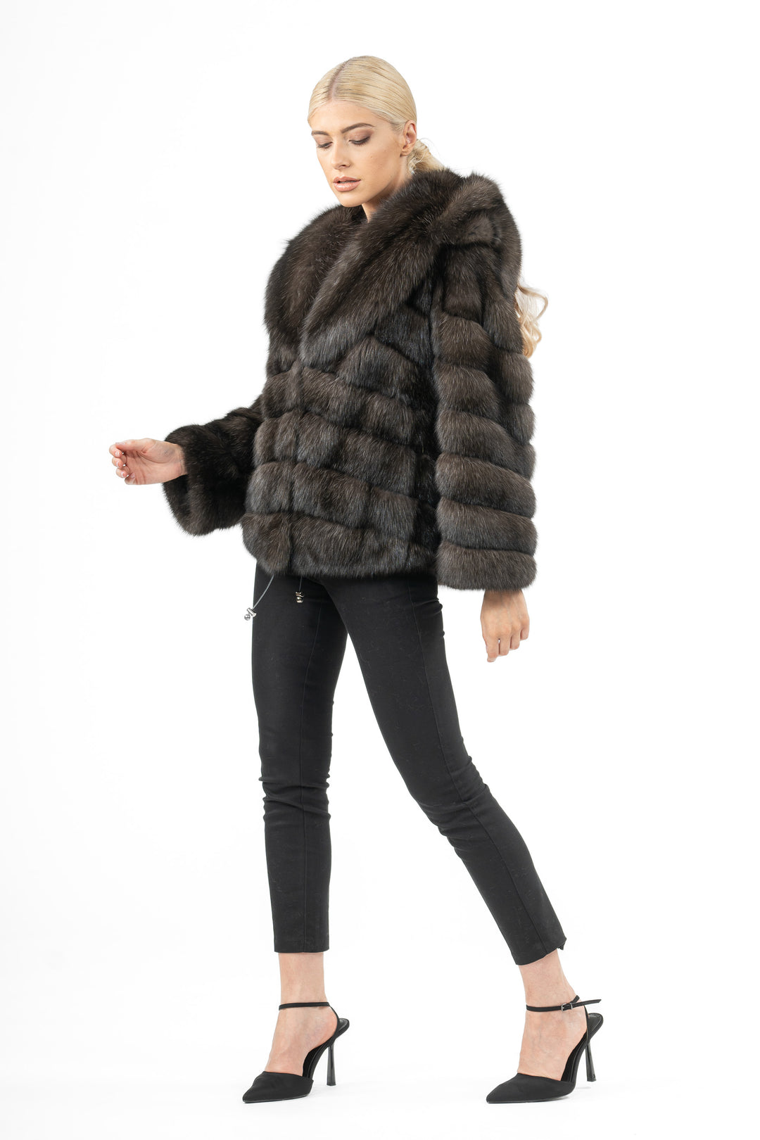 Elegant Carbonio Russian sable fur coat by manzari