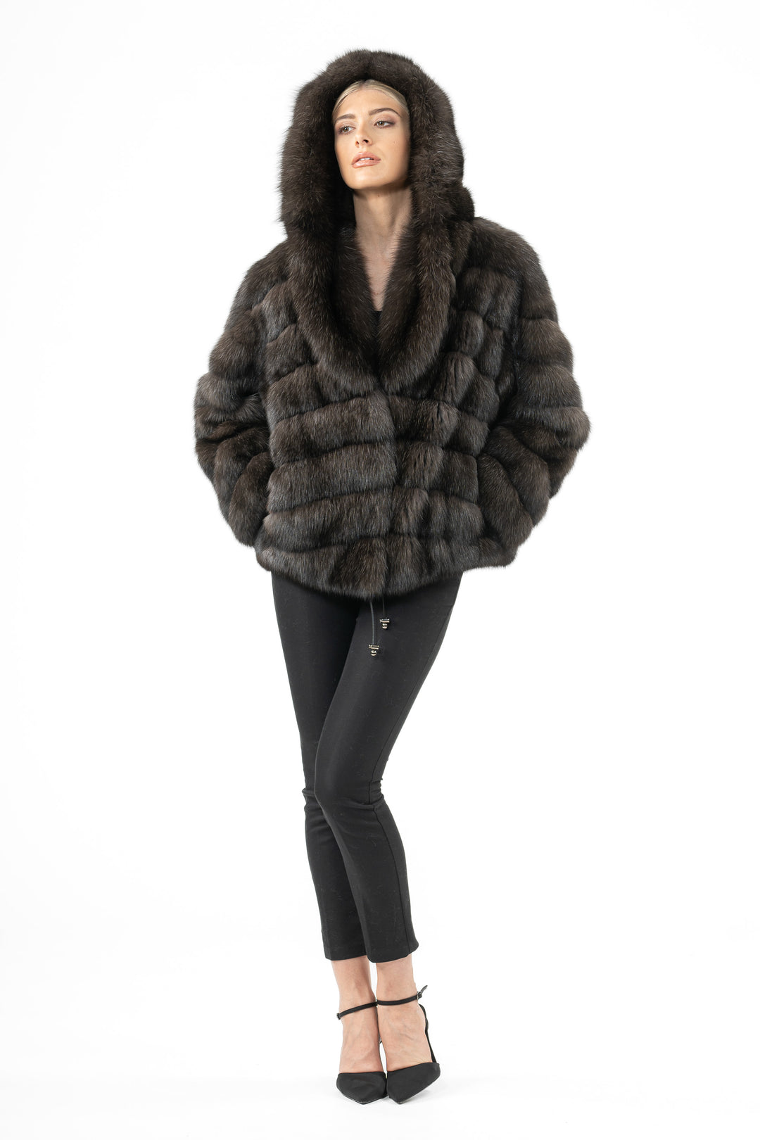Manzari Carbonio Russian sable fur coat for a timeless look