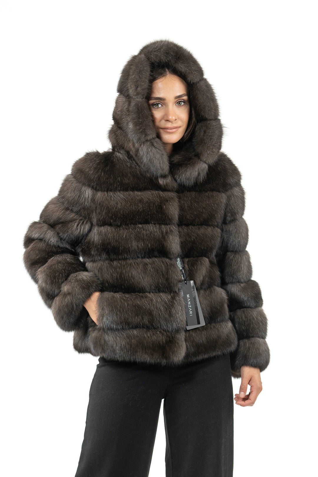 Manzari Carbonio Russian sable fur coat for a timeless look