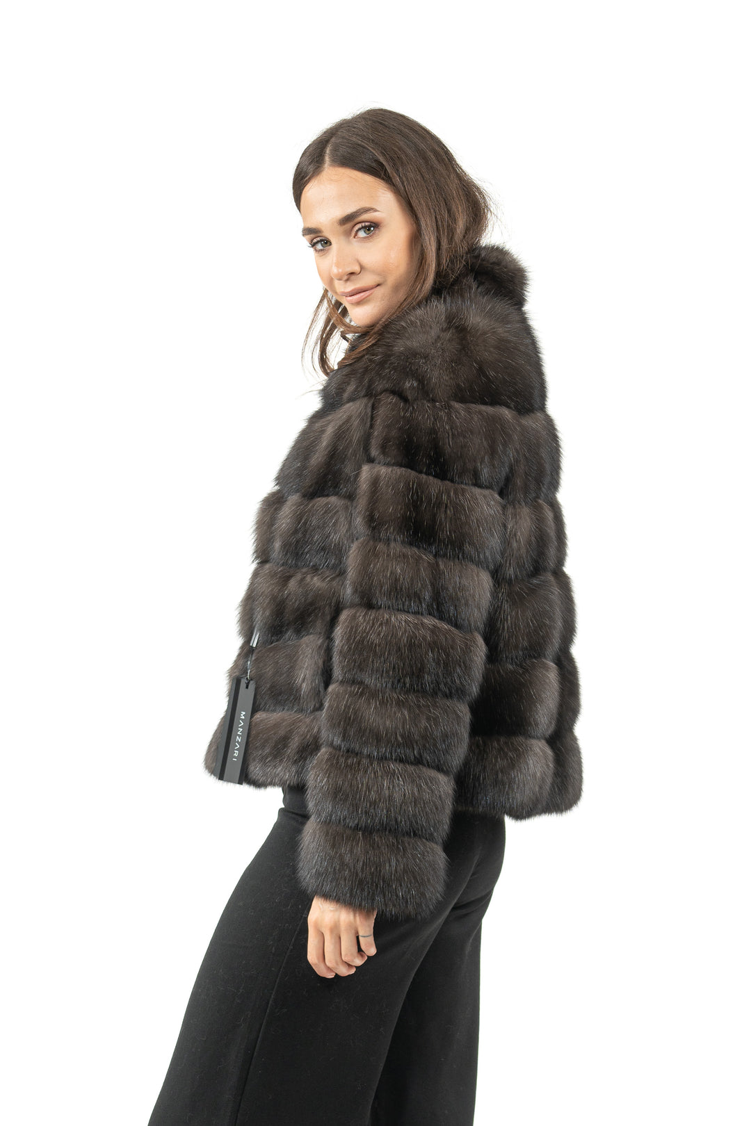 Elegant Carbonio Russian sable fur coat by manzari