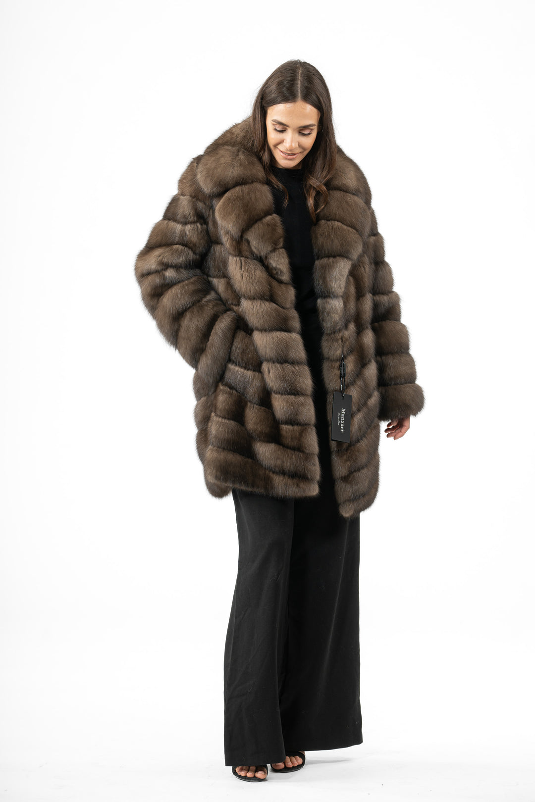 Manzari sable fur coat for a timeless look