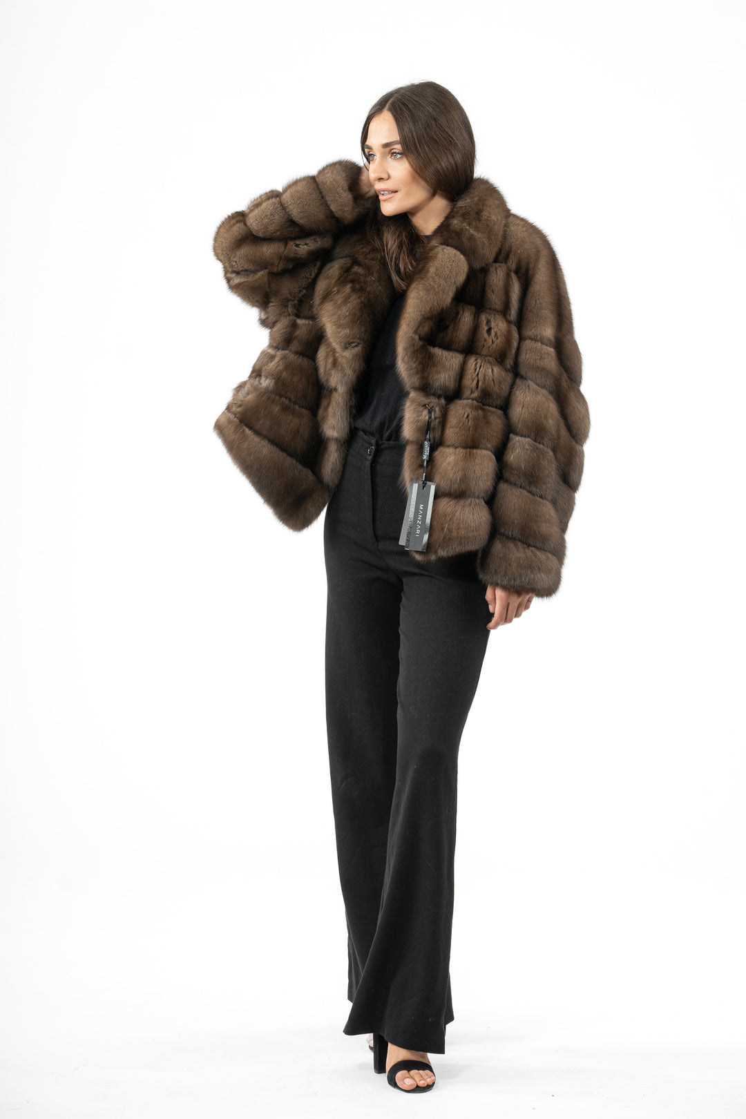 Exclusive Platinum Russian sable fur coat by manzari