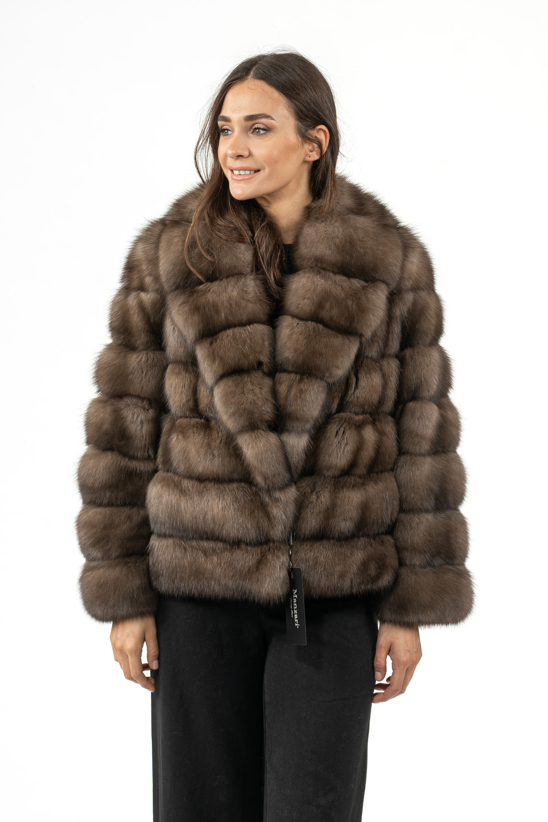 Sophisticated Platinum Russian sable fur coat for special occasions
