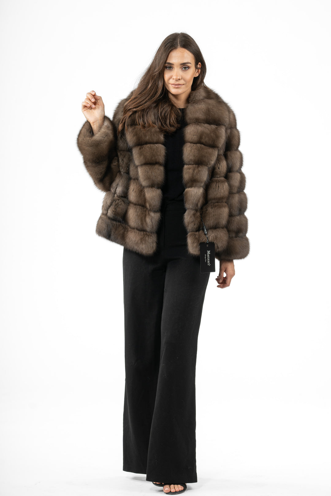 Platinum Russian sable fur coat by manzari for a bold statement
