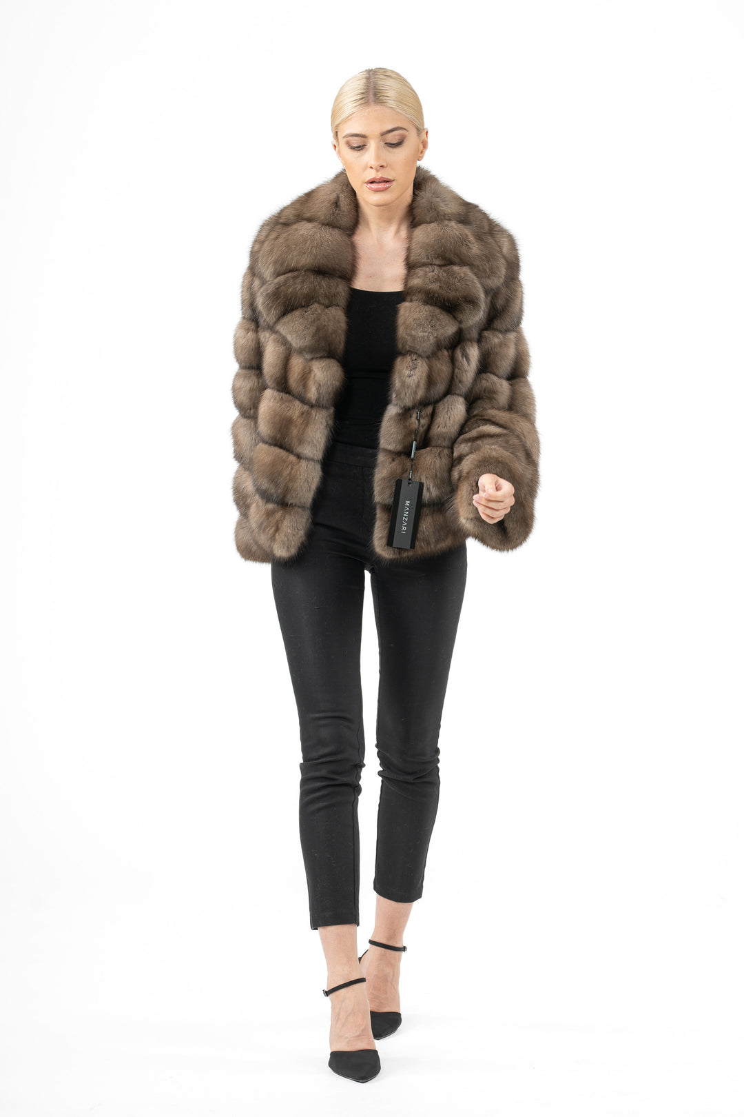 Platinum Russian sable fur coat by manzari for a bold statement