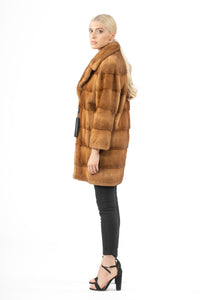 Exclusive Gold Mink fur coat by manzari