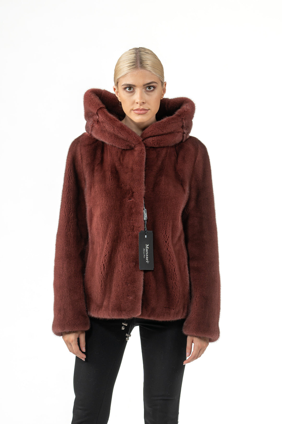 Exclusive Aged Wine Mink fur coat by manzari