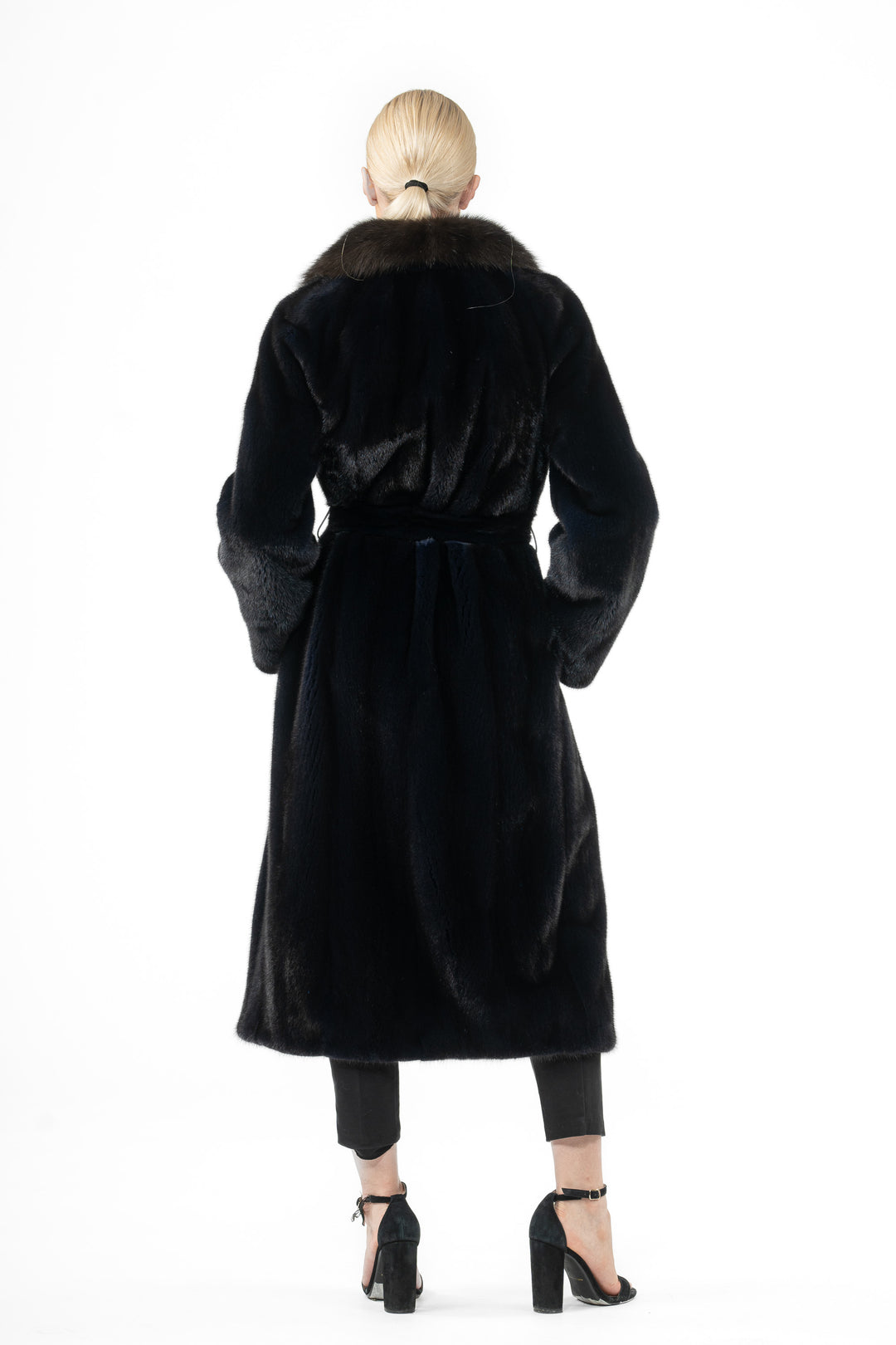 Classic Blue Black Mink fur coat by manzari