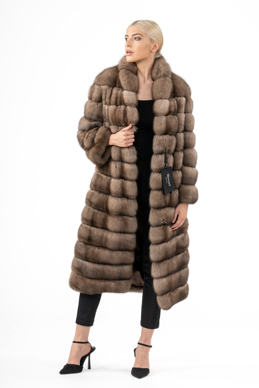 Elegant Lavander Russian sable fur coat by manzari