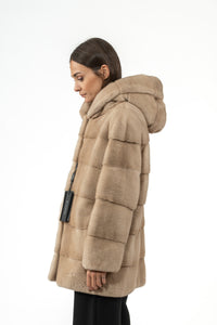 Exclusive Palomino Mink fur coat by manzari