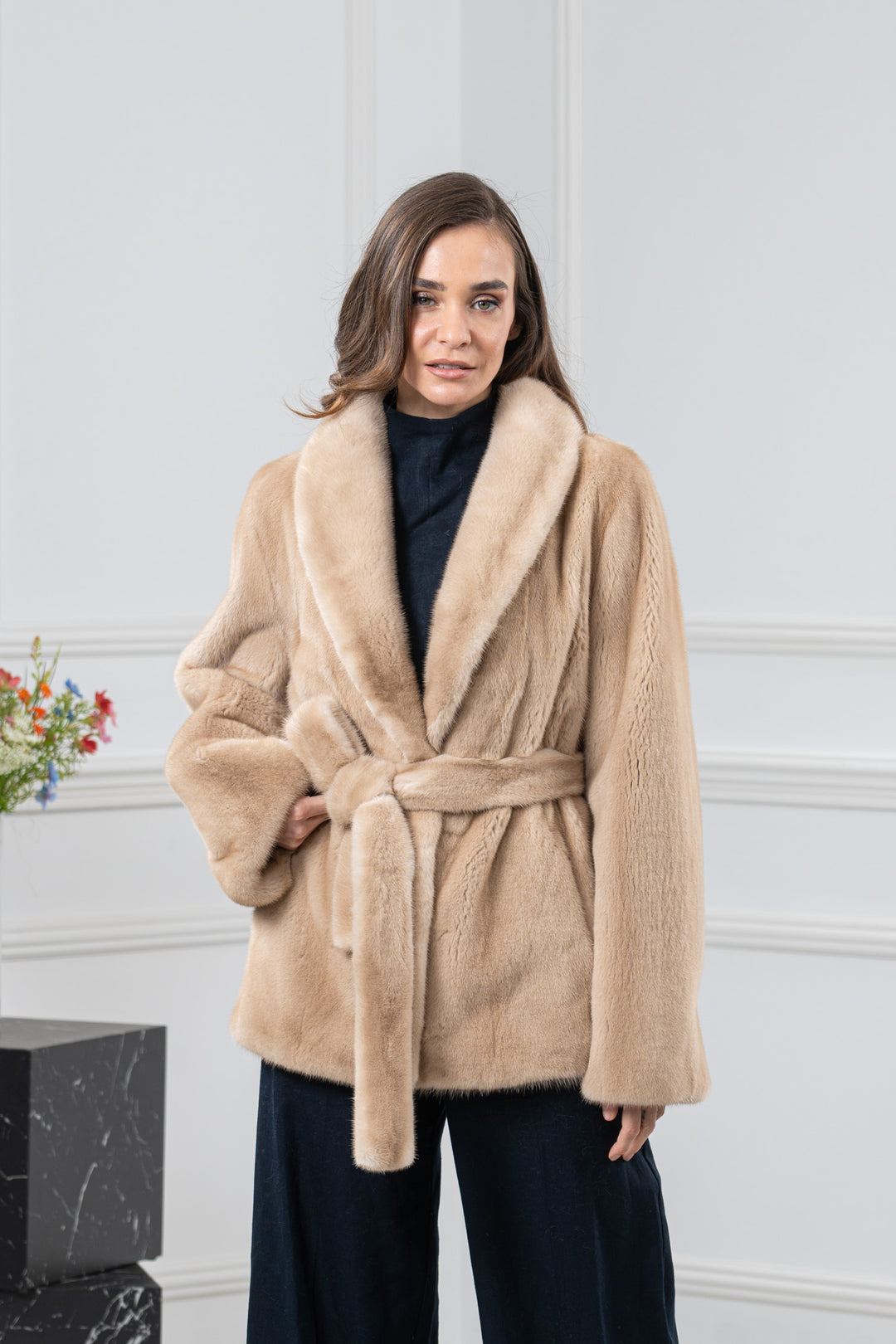 Palomino Mink Fur Short Jacket - Women&