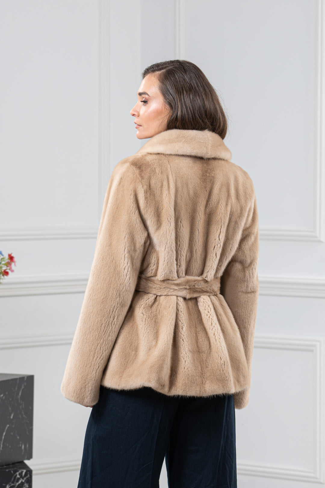 Palomino Mink Fur Short Jacket - Women&