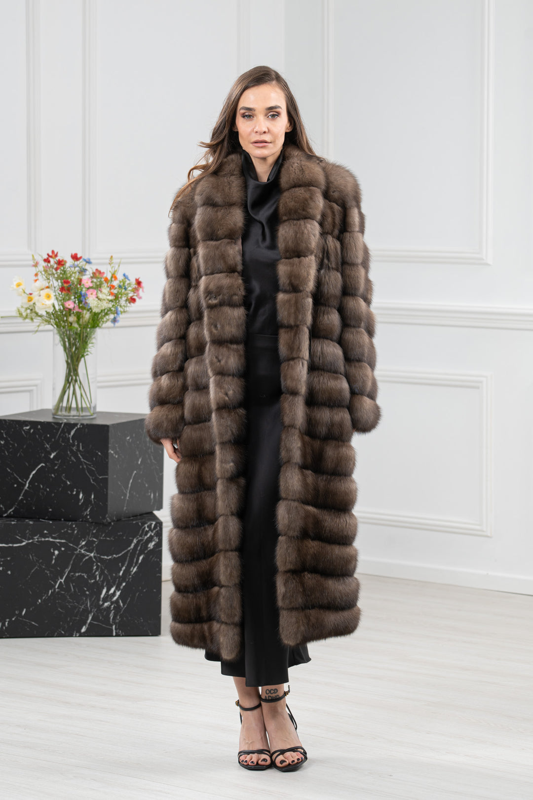 Platinum Russian Sable Fur Coat - Women&