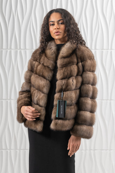 Sophisticated sable fur coat for special occasions