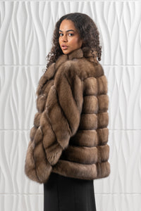 Exclusive Platinum Russian sable fur coat by manzari
