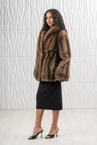 Exclusive Platinum Russian sable fur coat by manzari