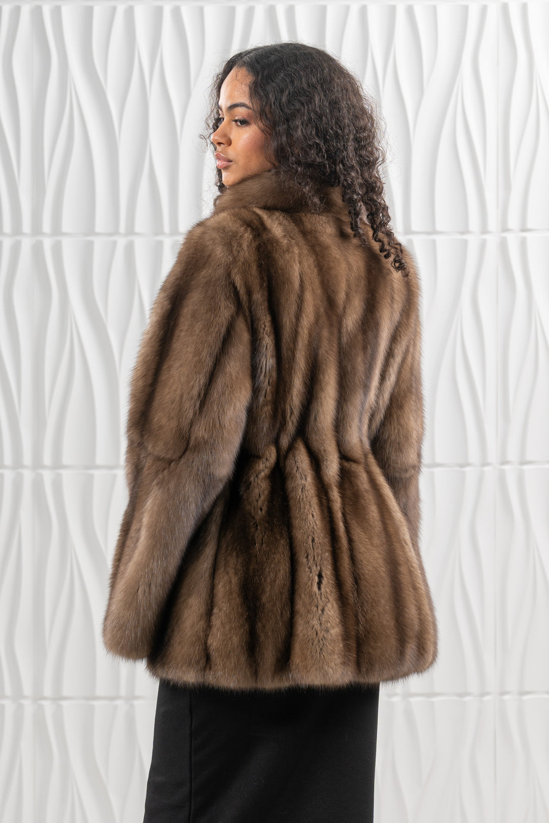 Platinum Russian sable fur coat by manzari for a bold statement