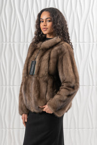 Sophisticated Lavander Russian sable fur coat for special occasions