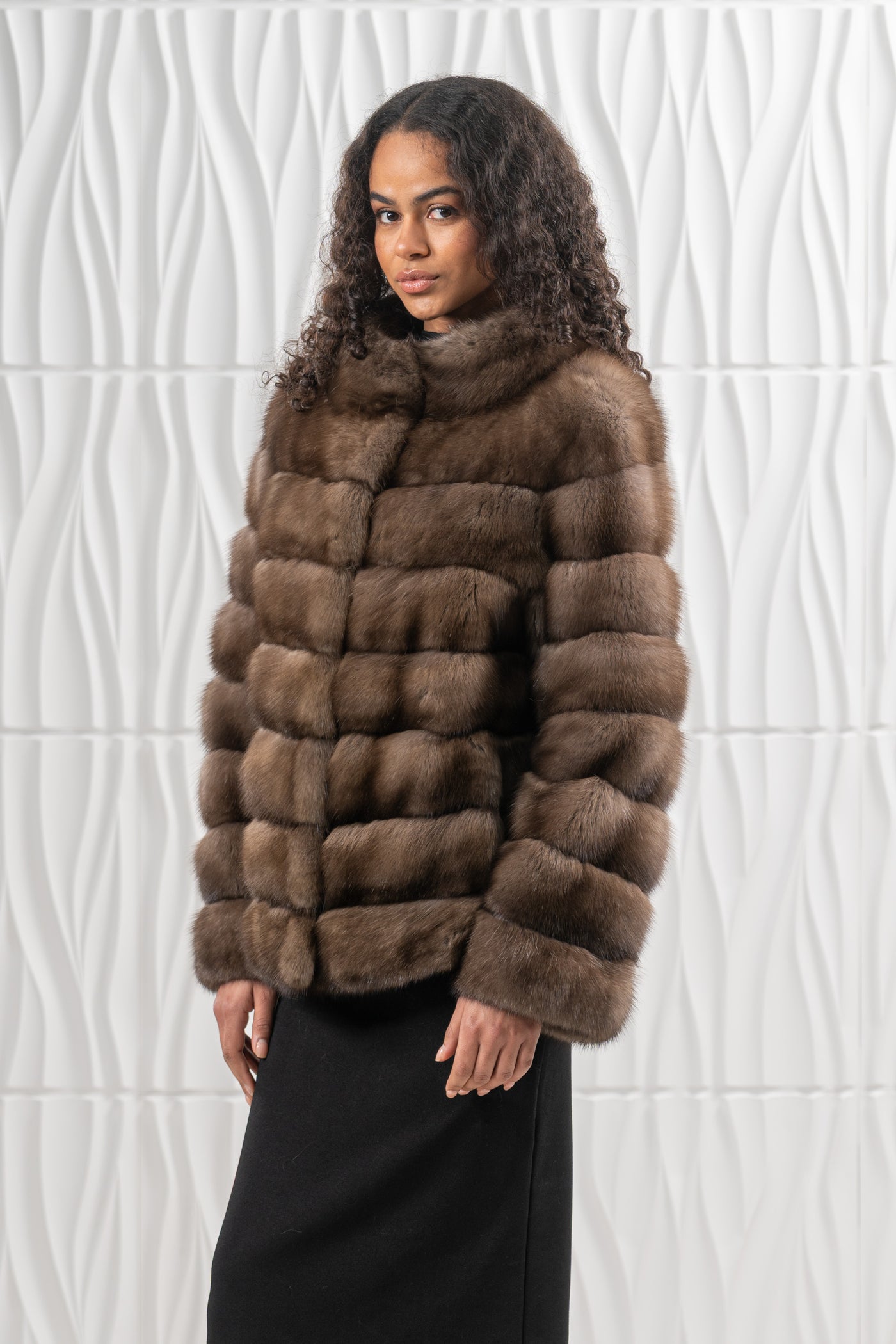 Elegant russian sable fur coat by manzari