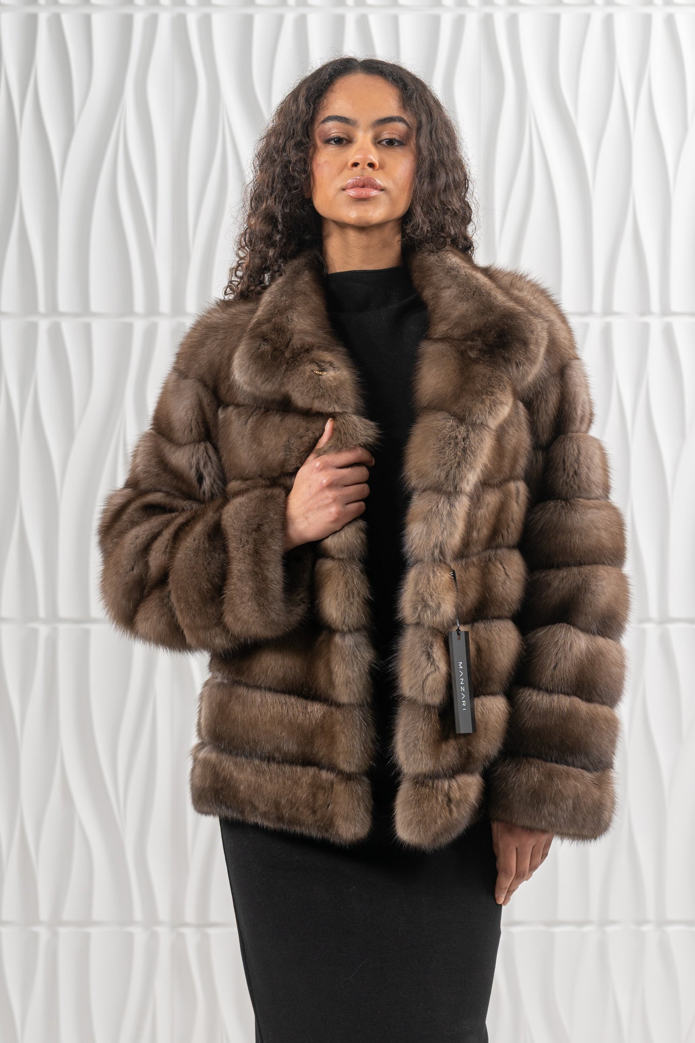 Sophisticated sable fur coat for special occasions