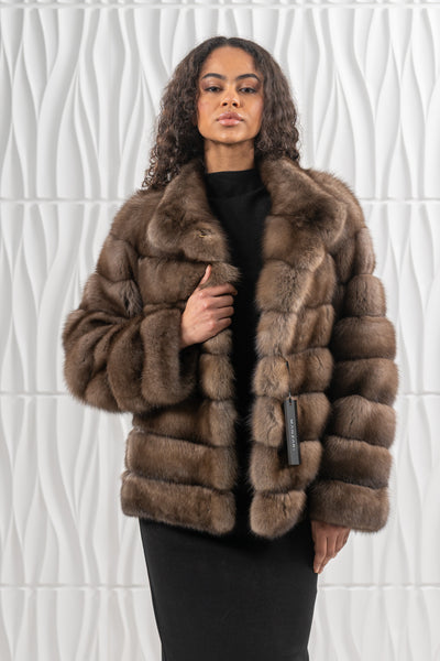 Sophisticated sable fur coat for special occasions