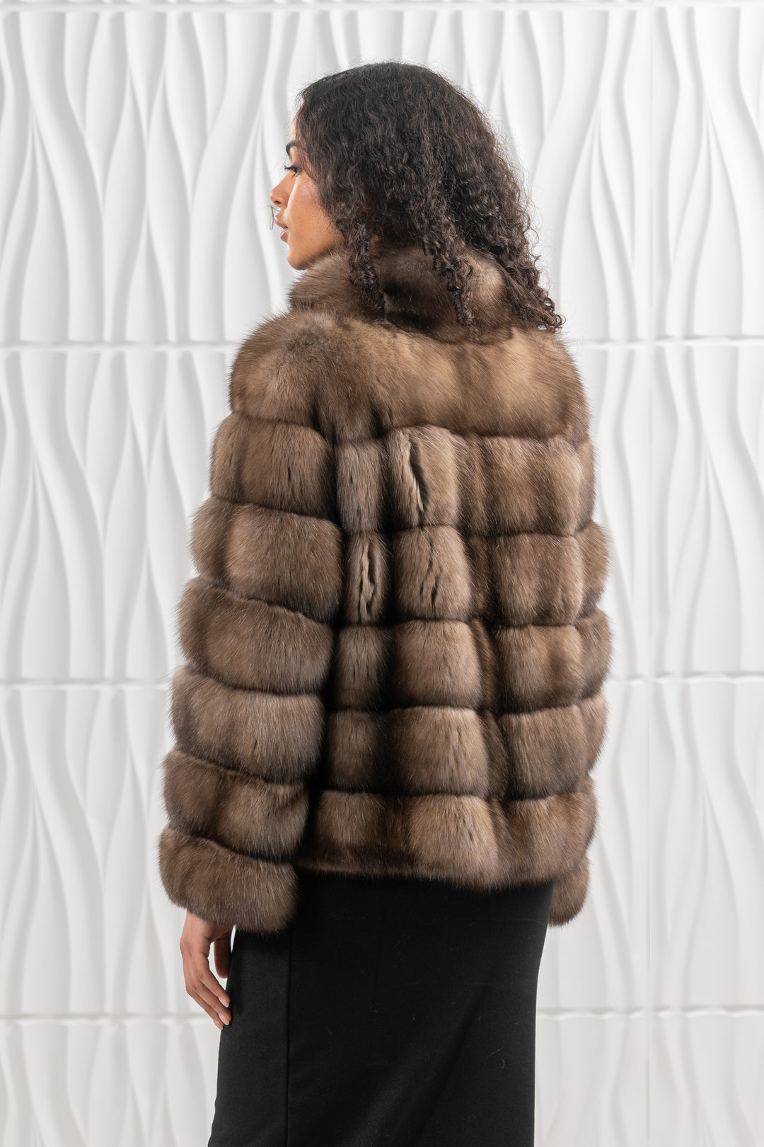 High-quality Platinum Russian sable fur coat for luxury lovers