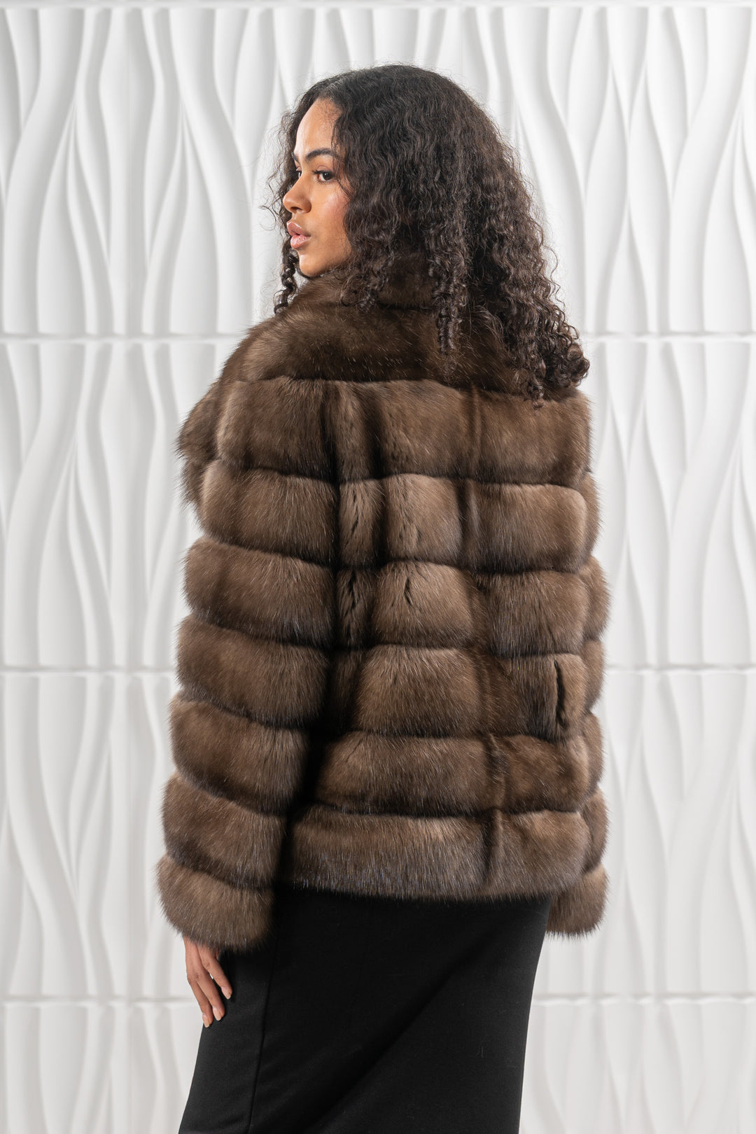 Platinum Russian sable fur coat by manzari for a bold statement